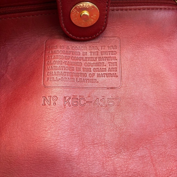 Coach vintage 4157 red leather wavely should bag - Picture 5 of 13